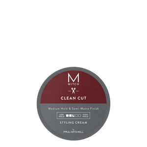 MITCH Clean Cut crema en envase PCR, ideal para cuidado sostenible diario.