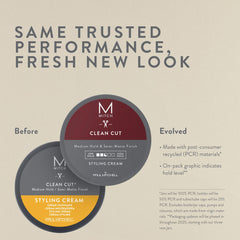 MITCH Clean Cut crema, textura flexible para moldear peinado sin esfuerzo.