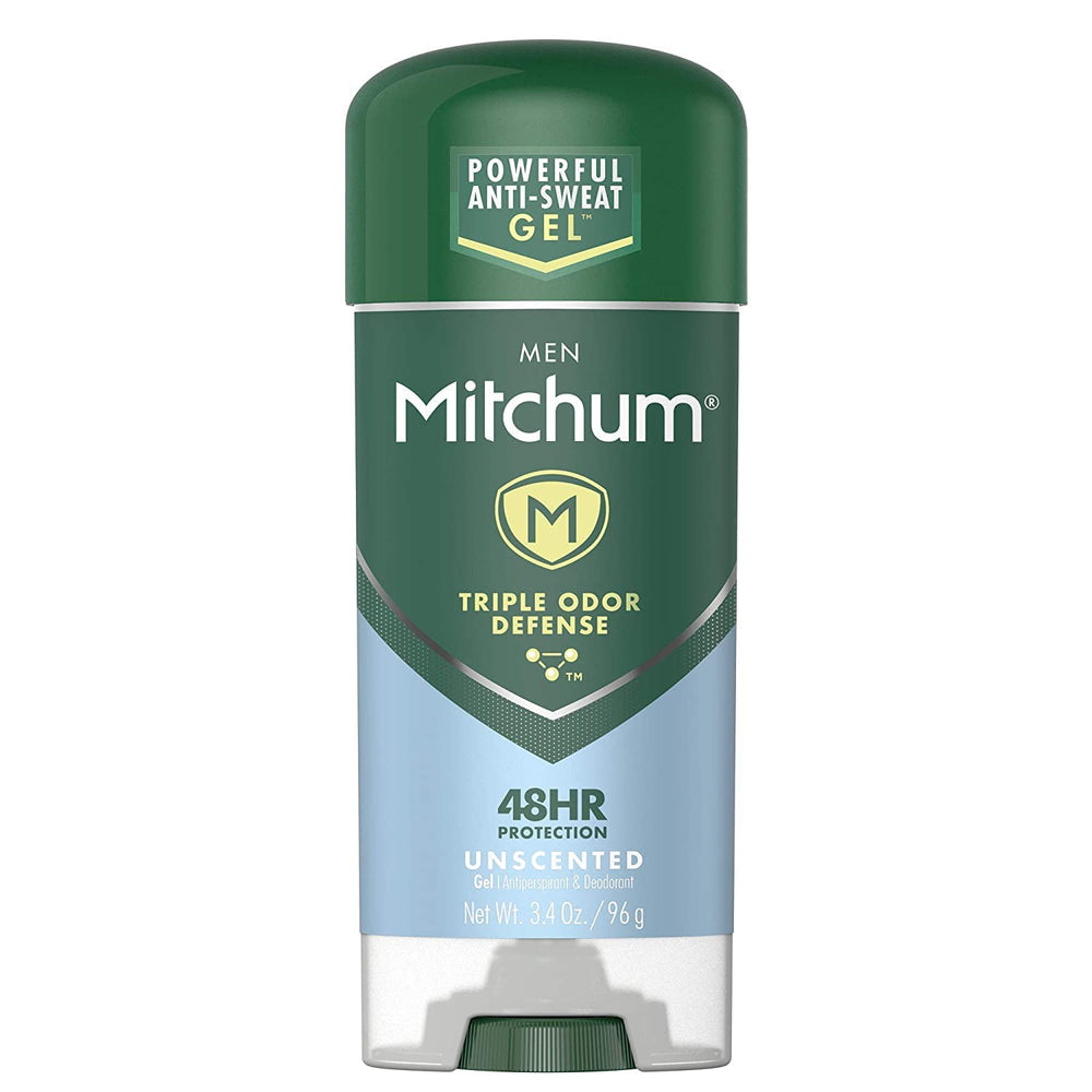 Aplicación en axila con Mitchum para protección diaria.