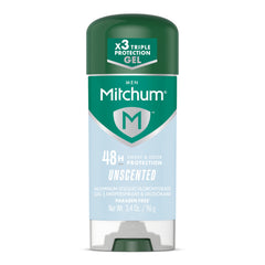 Mitchum gel desodorante: protección triple de olores, 48 horas para días activos.