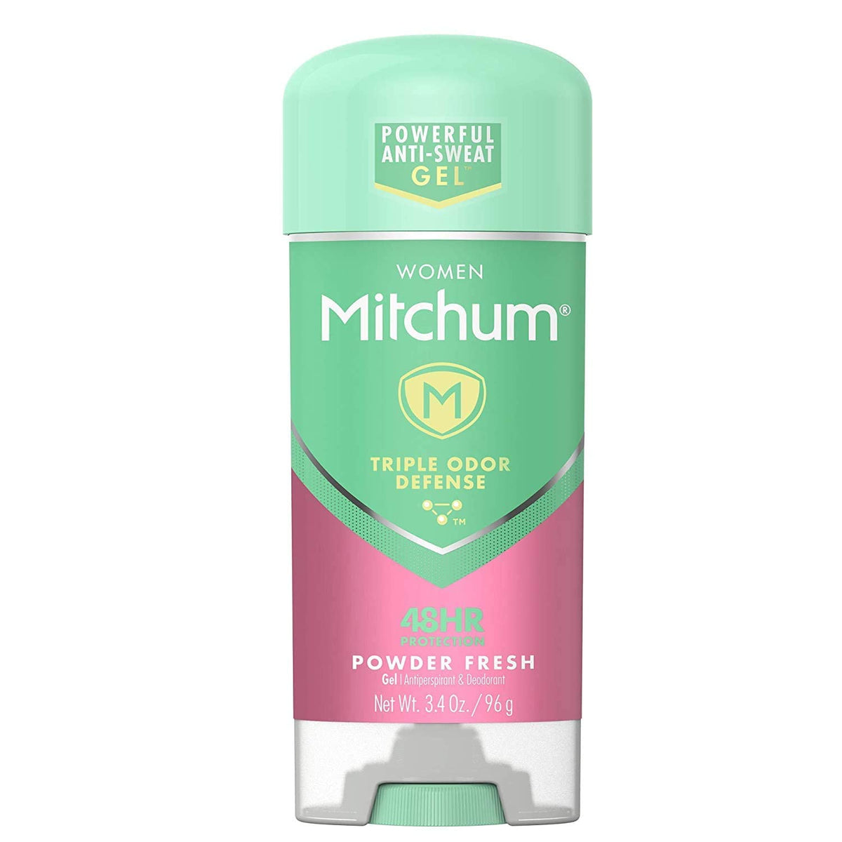 Mitchum Power Gel Powder Fresh para mujer, secado rápido y protección durante el día.