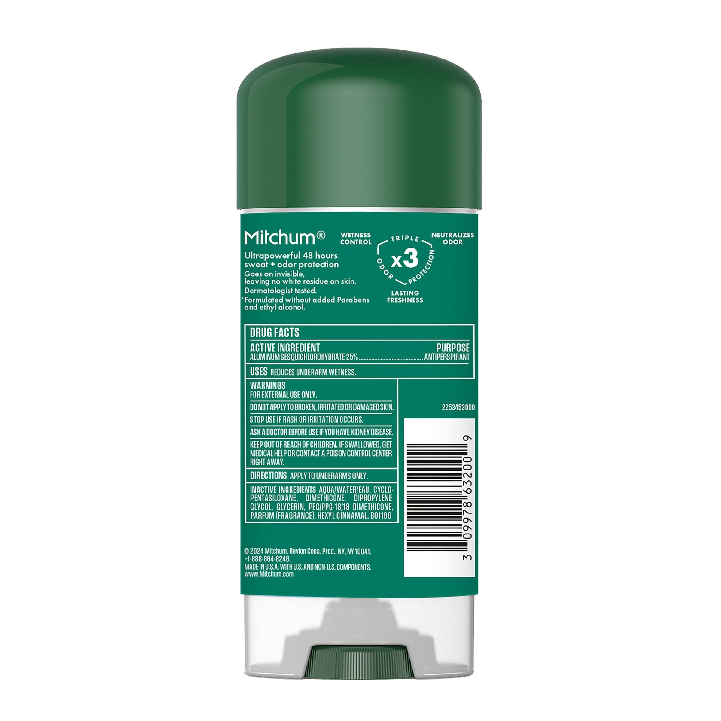 Mitchum gel desodorante: uso diario para sensación fresca y ligera.