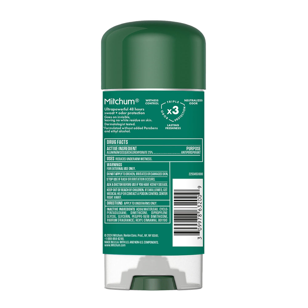 Mitchum gel desodorante: uso diario para sensación fresca y ligera.