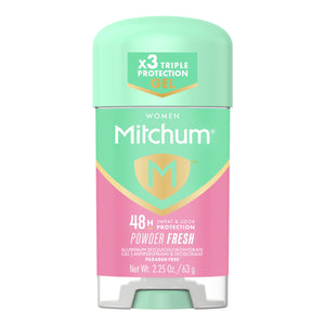Mitchum Mujeres gel antitranspirante muestra la protección triple de olor para todo el día