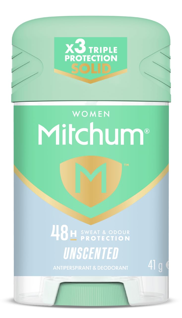 Barrita Mitchum sin fragancia para protección de 48 horas contra olor y sudor