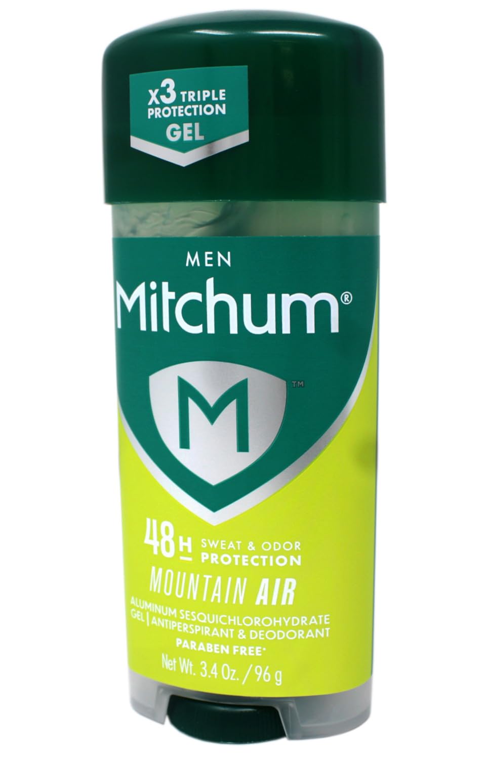 Mitchum gel textura primer plano, aplicación suave y rápida.