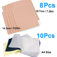 Miuxia papel de transferencia para tatuaje, doble cara, 10 hojas, facilita plantillas.