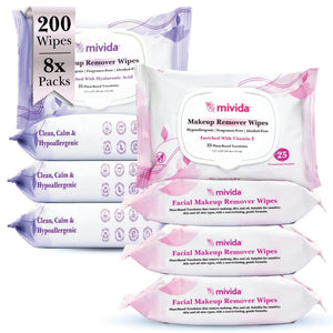 Desmaquillante Mivida, caja de variedad, ideal para probar fórmulas sin irritación.