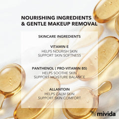 Con panthenol y allantoin, cuidado calmante durante la limpieza.