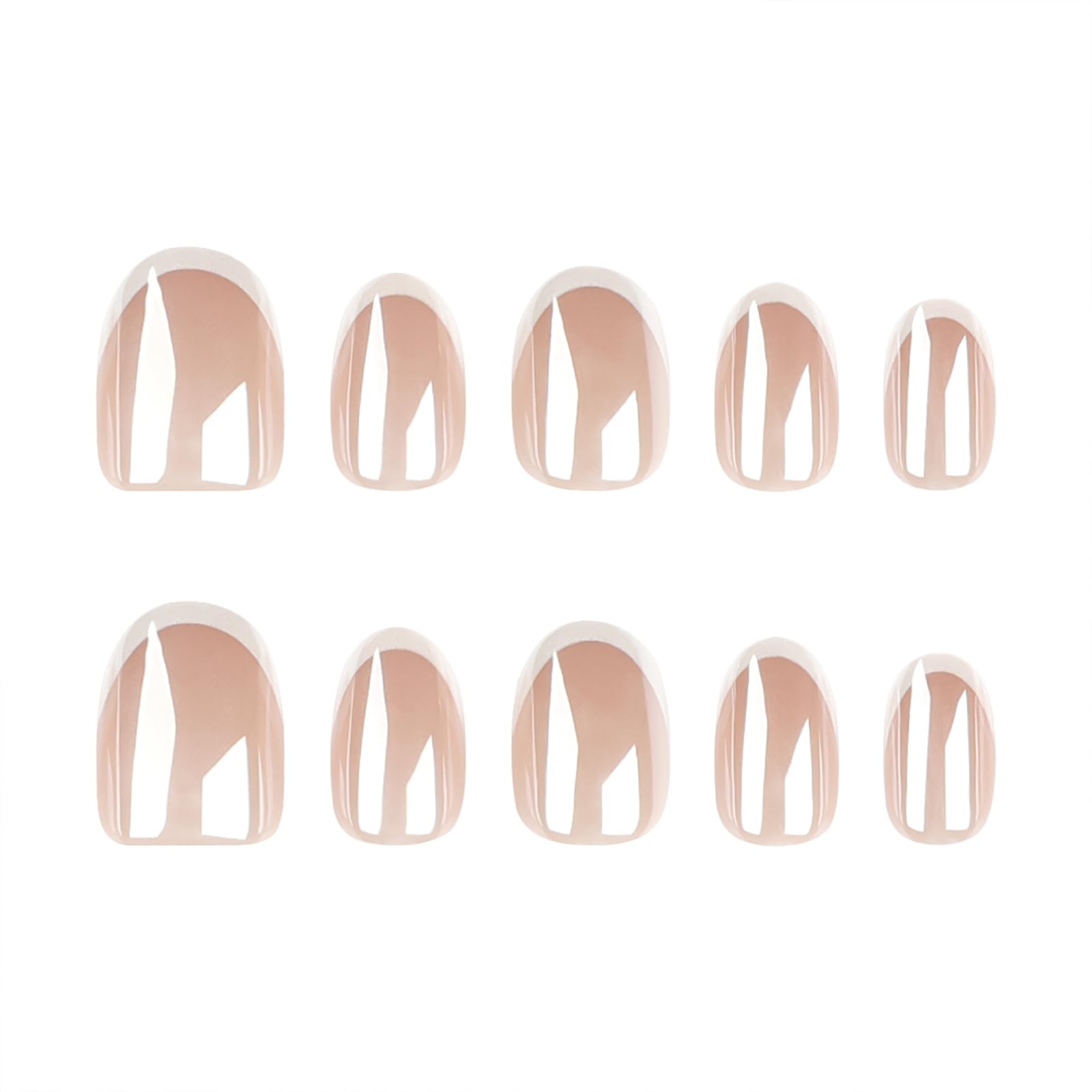 Mivota Uñas Frances Puntas Blancas para look clásico en bodas y eventos.
