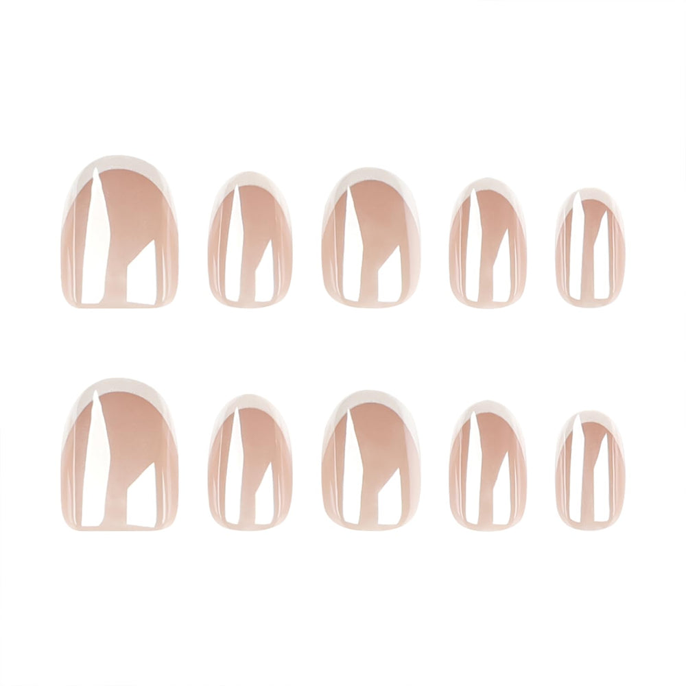 Mivota Uñas Frances Puntas Blancas para look clásico en bodas y eventos.