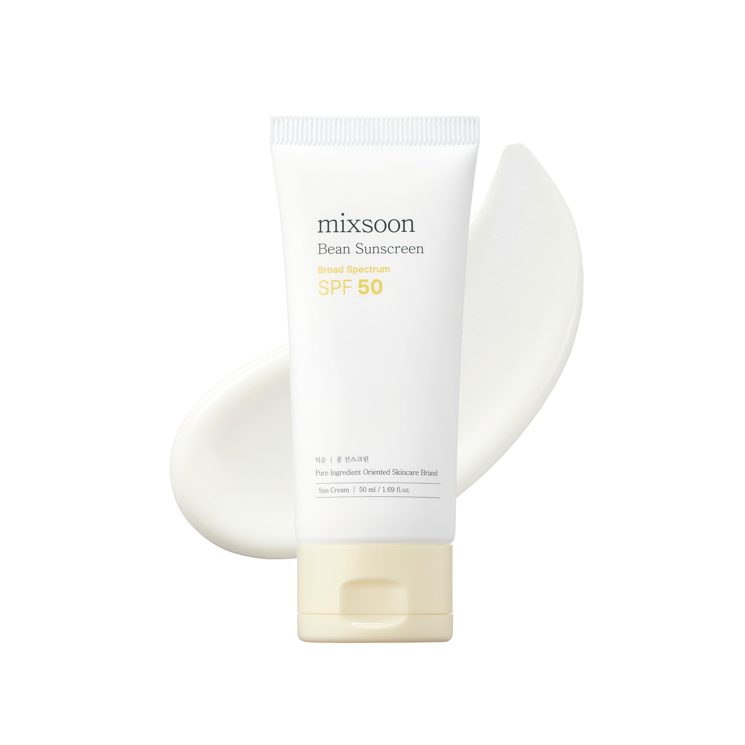 Mixsoon Bean Sunscreen, textura ligera al aplicar, ideal para uso diario