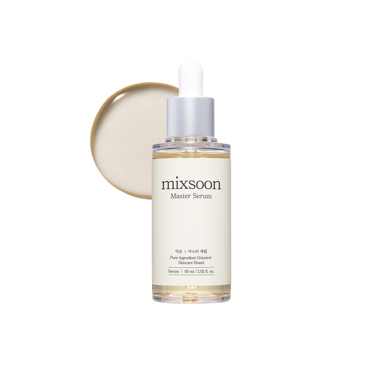  Mixsoon Master Serum en bote de vidrio para hidratación intensiva.