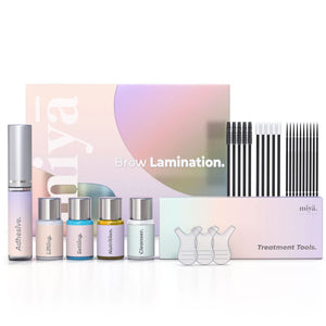 Kit MIYA LASH laminación de cejas con instrucciones claras para uso en casa.