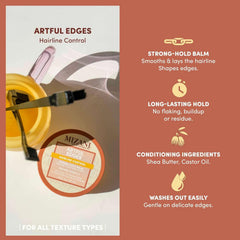 Mizani Artful Edges Gel, control duradero de la línea capilar.