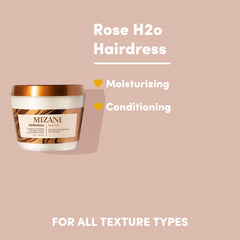 Mizani Rose H2O: aplicación cremosa para cabello suave que reduce el encrespamiento.