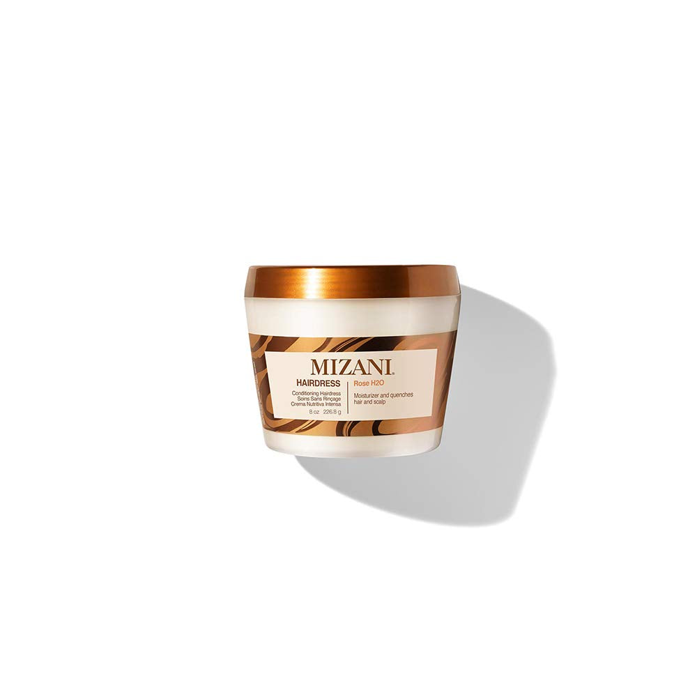 Mizani Rose H2O: botella de acondicionador suave para cabello limpio y brillante.