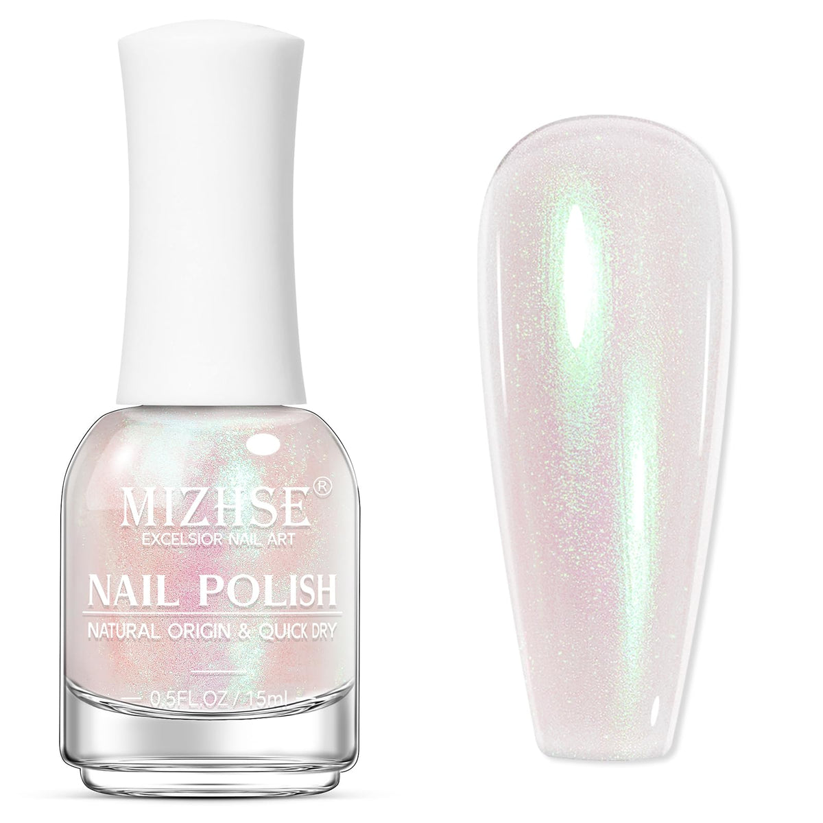 MIZHSE Aurora Pink: laca de uñas de 15 ml para color vibrante y duradero.