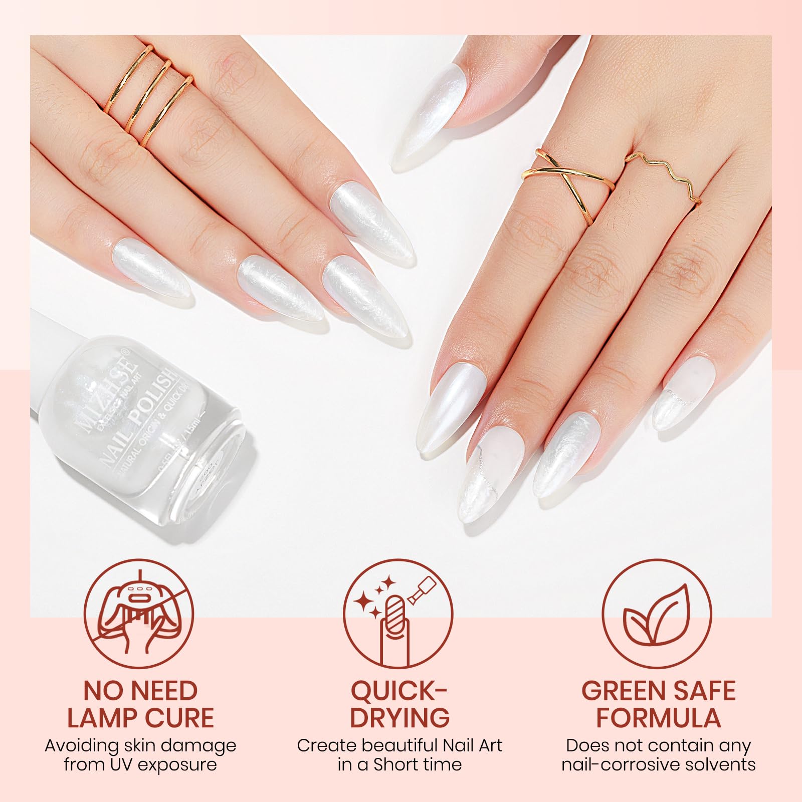 MIZHSE Esmalte Perla Sirena, regalo DIY perfecto para amantes del cuidado de uñas.