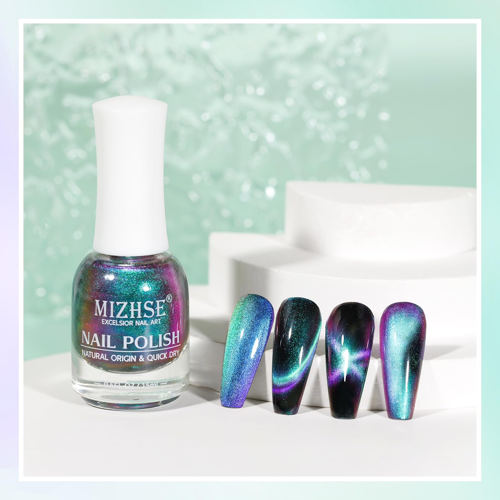 MIZHSE esmalte secado rápido en minutos, práctico para retoques.
