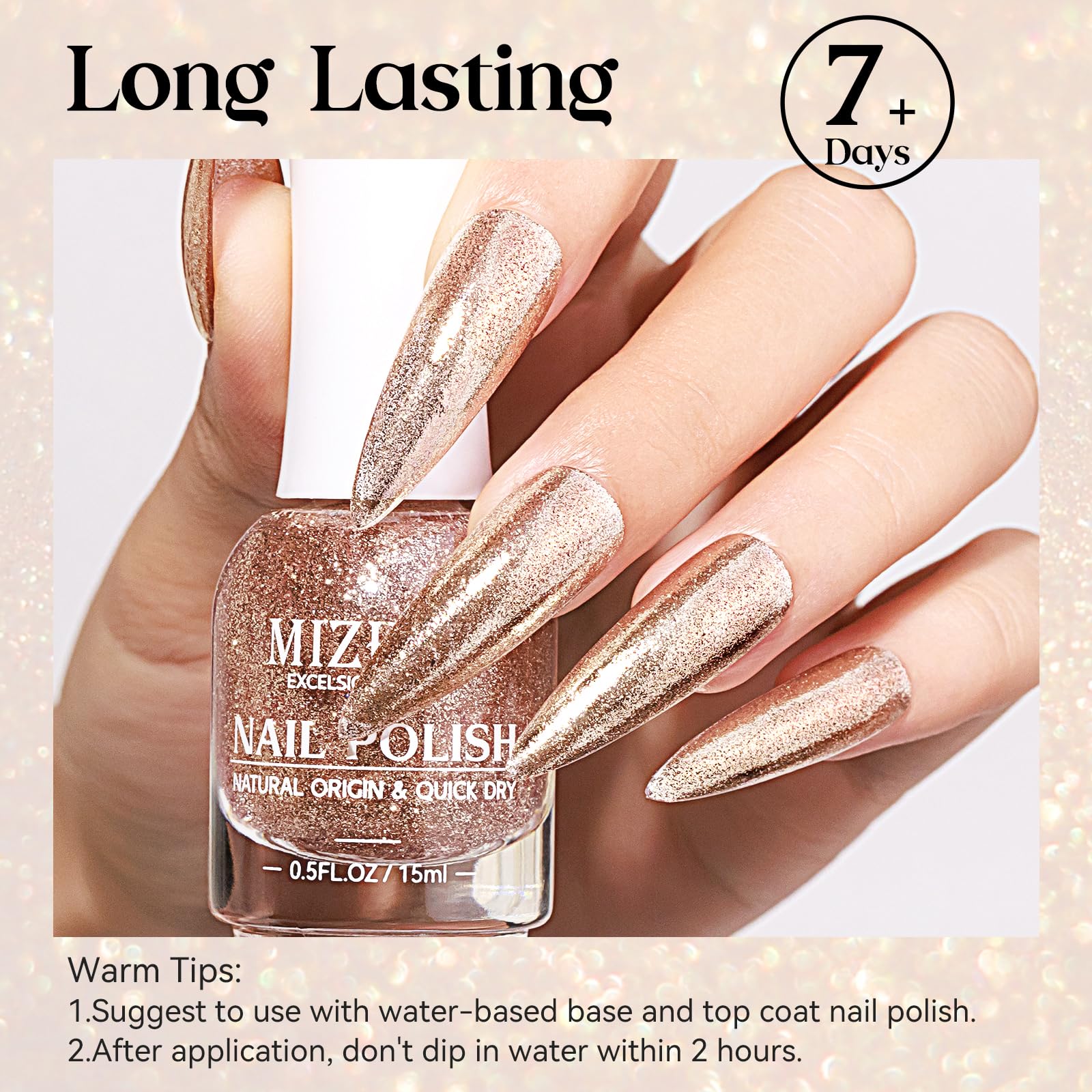 MIZHSE fórmula natural con bajo olor para uñas sanas