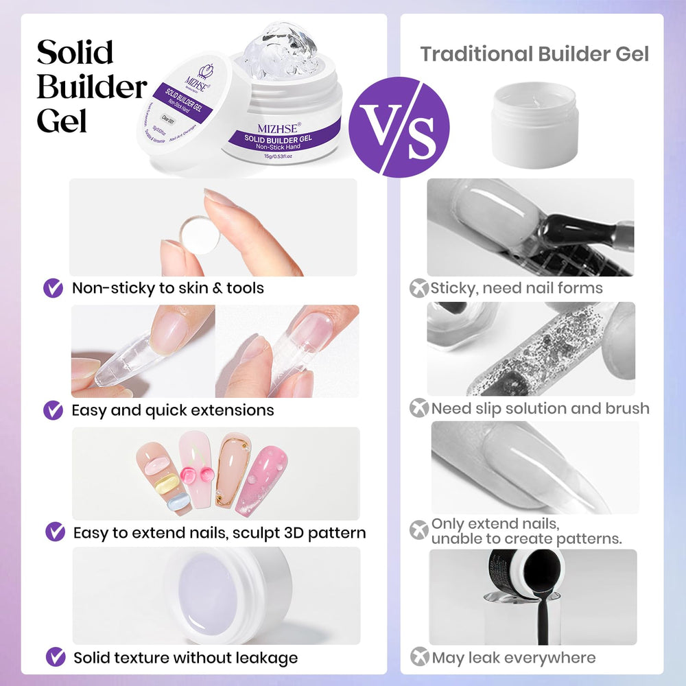MIZHSE gel builder duradero y flexible para uñas.