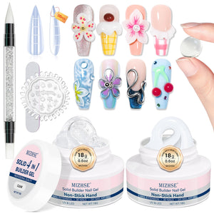 MIZHSE gel builder uñas dos colores para extensiones duraderas y fáciles