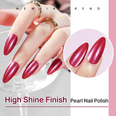 MIZHSE Ingredientes de Calidad de Salón en Esmalte Rojo