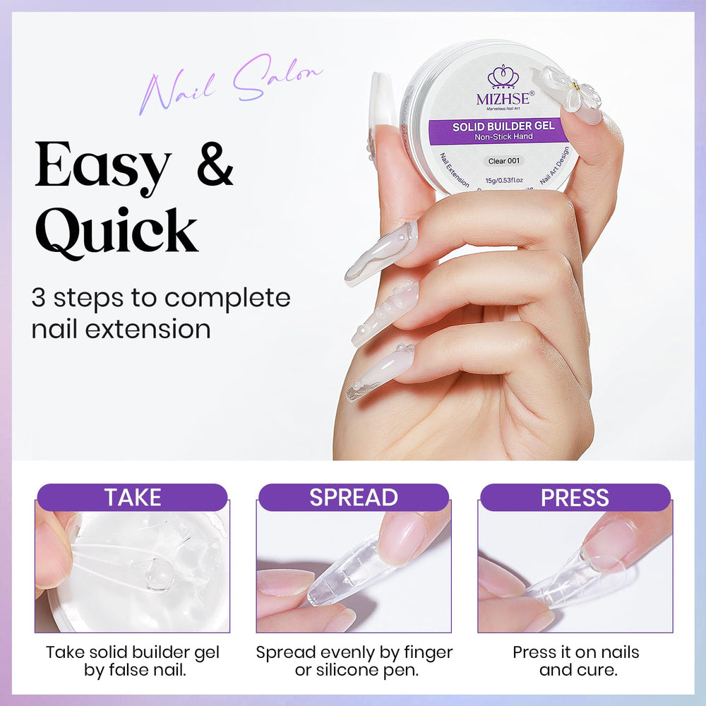 MIZHSE lima de uñas para preparar la superficie de forma suave.