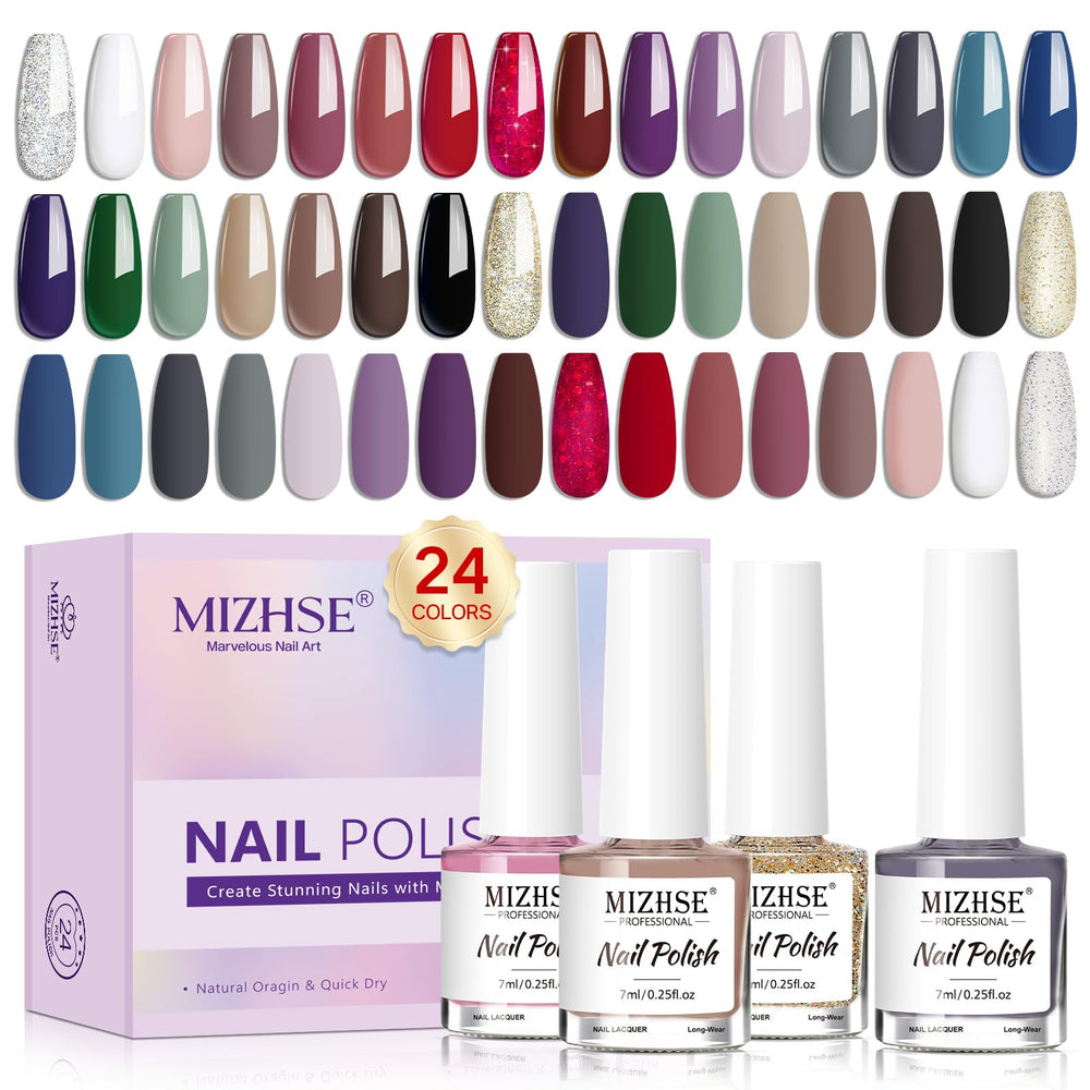 MIZHSE esmalte uñas: paleta de 24 colores para looks diarios
