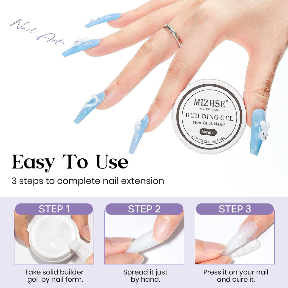 Resina natural de MIZHSE para una fórmula más saludable en uñas.
