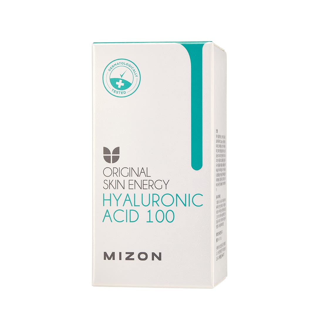 Gota de serum de ácido hialurónico de MIZON, absorción rápida para resplandor natural.