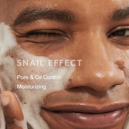 MIZON limpiador espumoso con mucina de caracol, piel suave tras la limpieza.