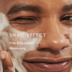 MIZON limpiador espumoso con mucina de caracol, piel suave tras la limpieza.