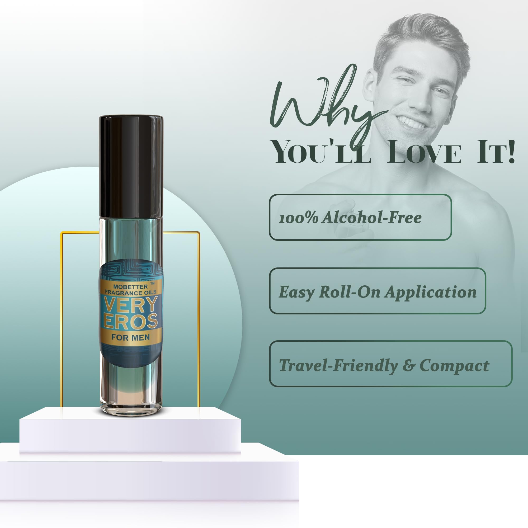 MOBETTER FRAGRANCE OILS Very Eros Men botella compacta para bolso