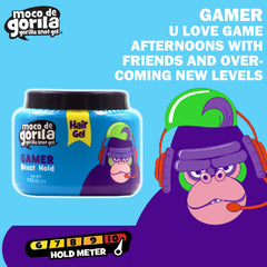 Fijación de larga duración de Moco de Gorila Gamer para peinados intensos