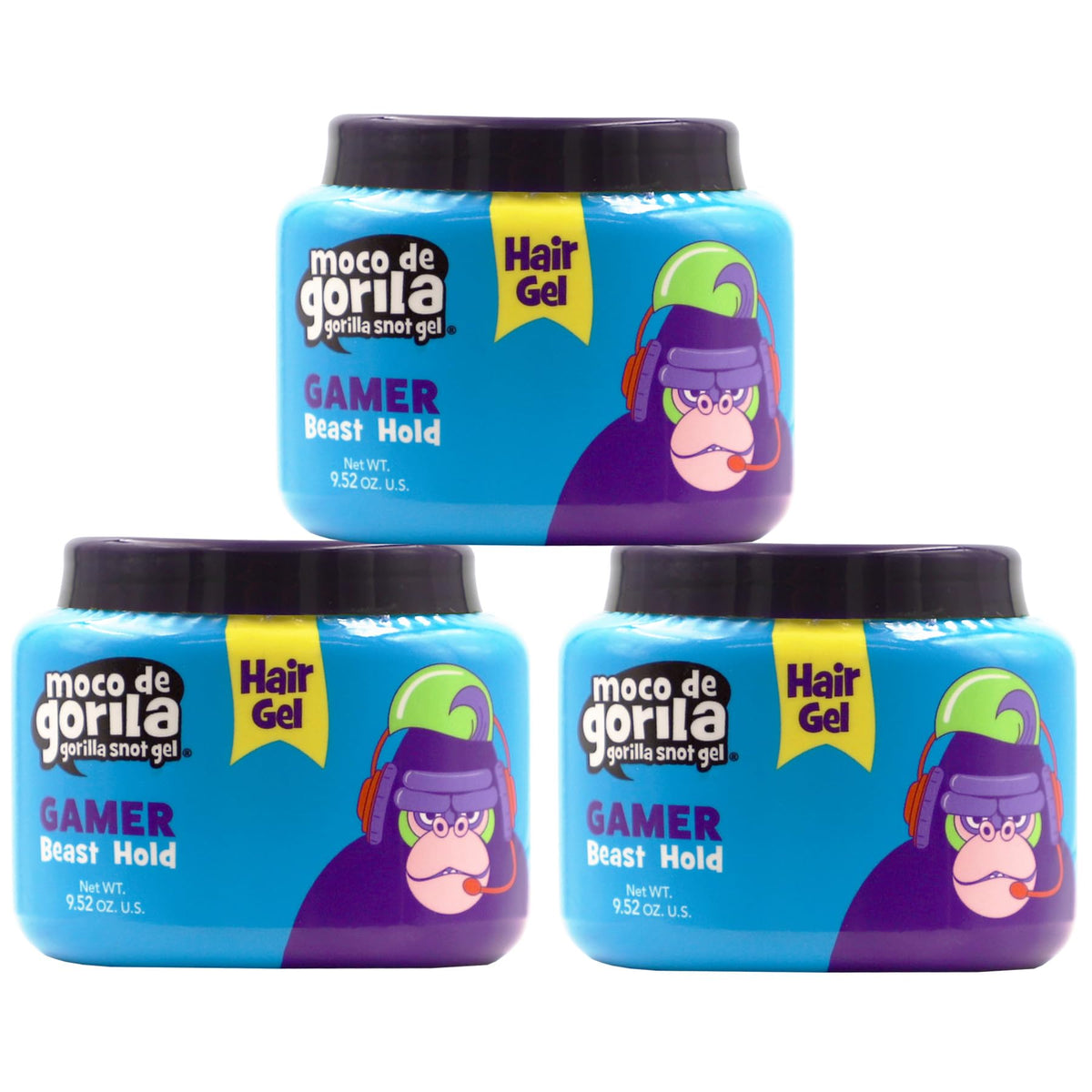 Moco de Gorila Gamer gel en tarro con fijación duradera para peinados