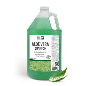 MODA Shampoo Aloe, botella 128 oz, limpieza profunda para todo tipo de cabello