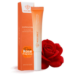 Modelones aceite de cutícula rosa con aplicador suave para uso diario.