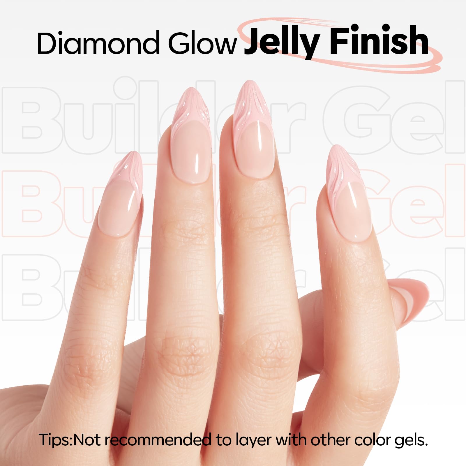 Aplicación suave sin grumos en uñas con gel Builder