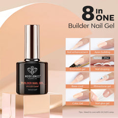 Gel constructor Modelones: extender longitud para uñas más largas.
