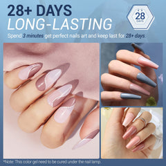 Modelones esmalte gel azul con brillo intenso para looks de fiesta