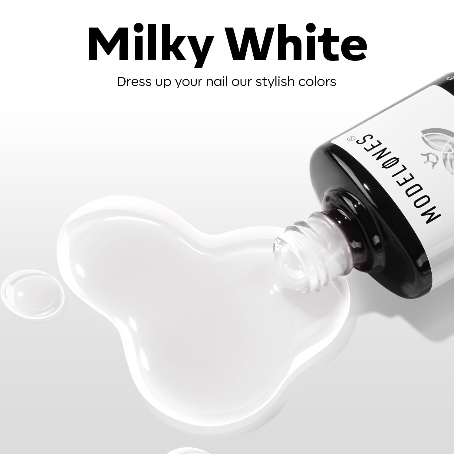 Modelones gel blanco lechoso facilita diseños como francés en casa