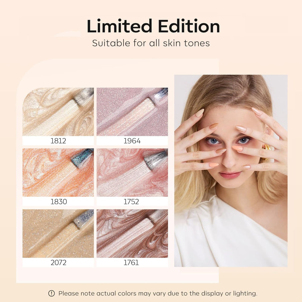 Modelones Gel Nude Brillo Rosado: brillo sutil para ocasiones formales