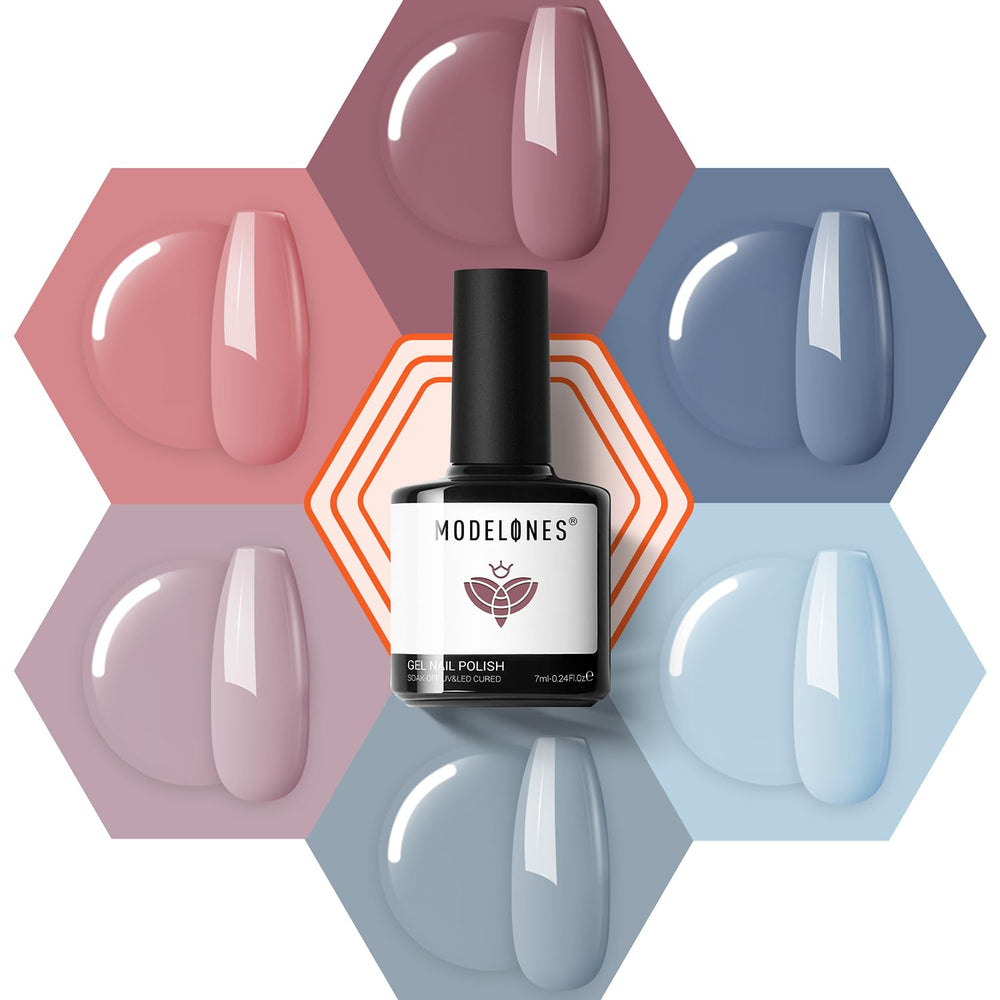 Modelones esmalte gel rojo en primer plano con acabado brillante para uñas