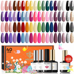 Modelones set de esmaltes gel 40 piezas en botellas para crear diseños