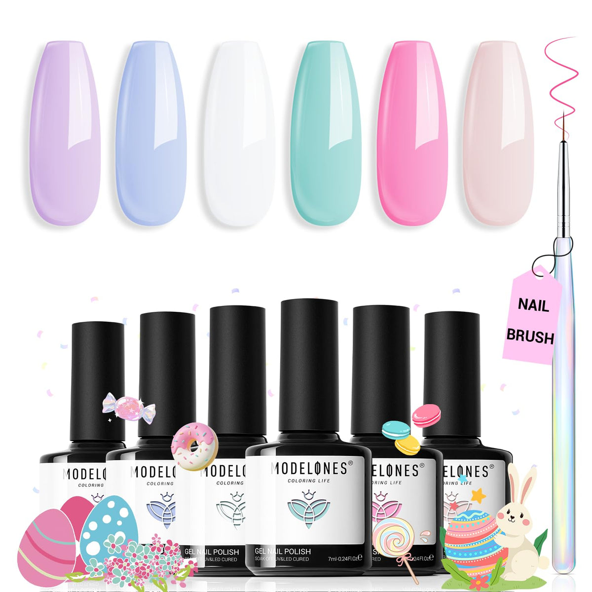 Modelones gel rosa suave para uñas elegantes y duraderas