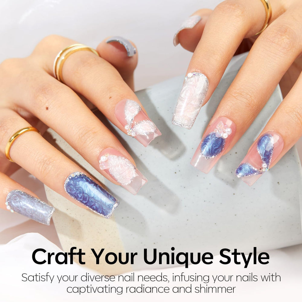 acabado profesional de alto brillo para uñas pulidas con modelones glitter gel nail polish