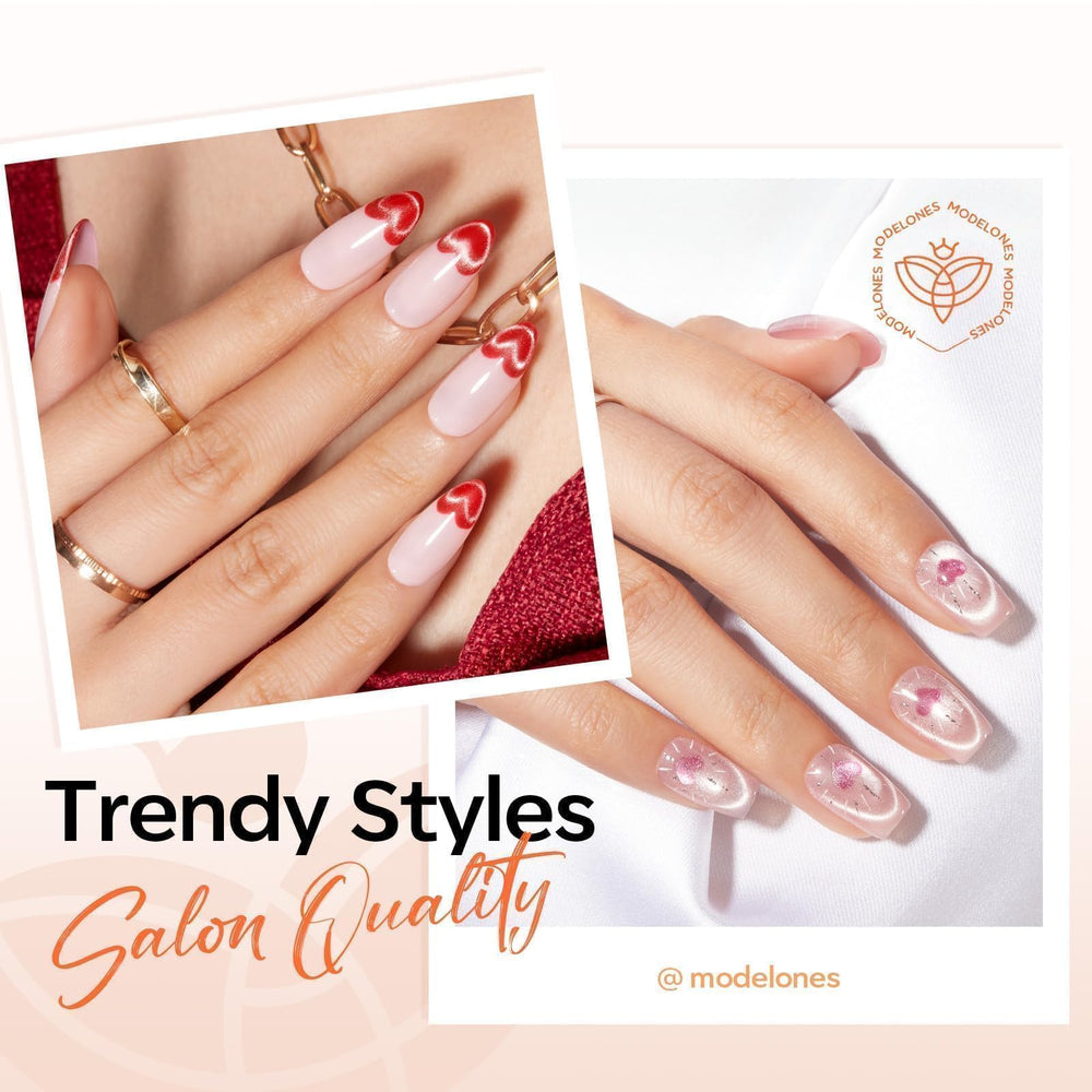 Modelones imán uñas dos en uno, dos estilos con un solo conjunto
