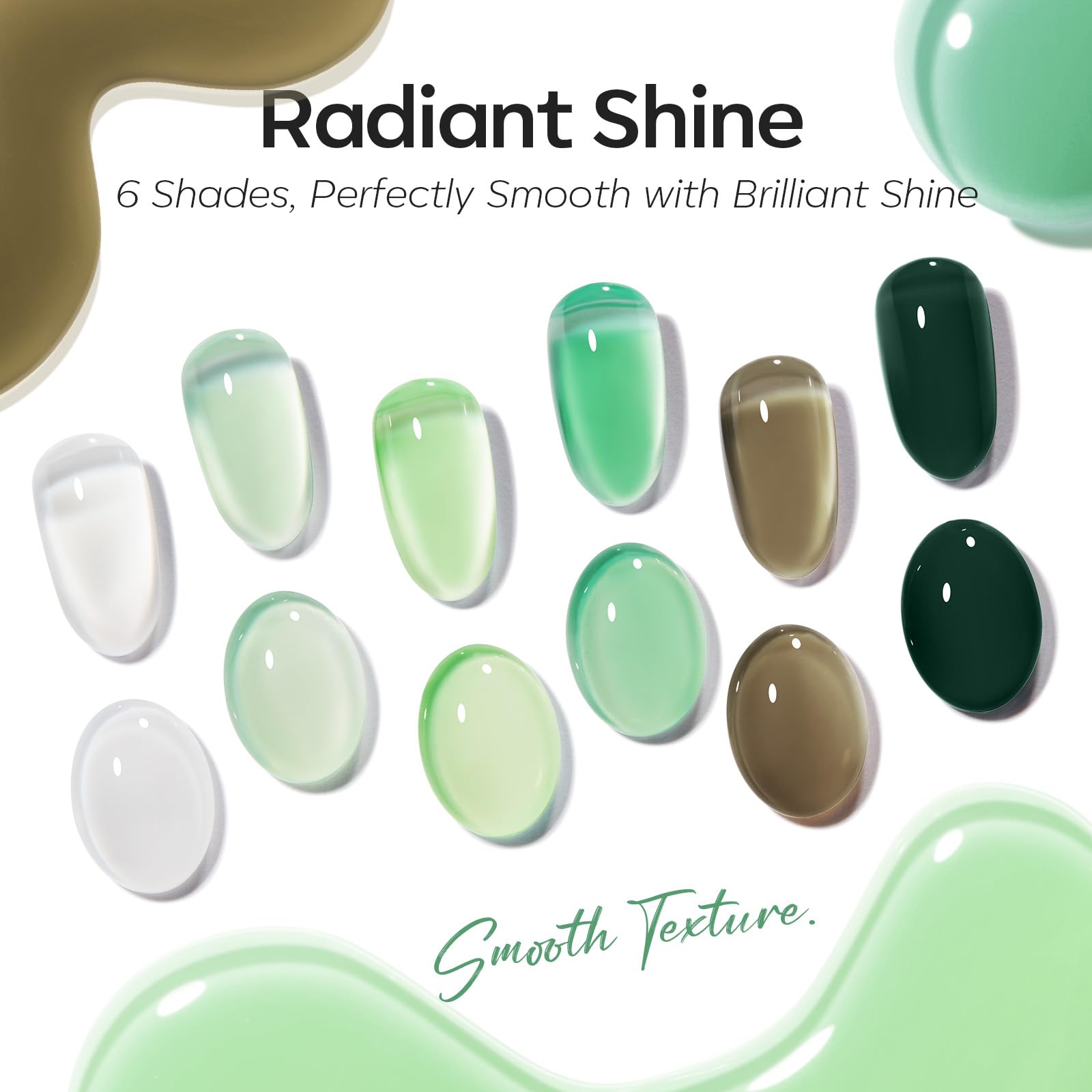 Modelones Jelly Green Gel Set tono menta para manicura primaveral.